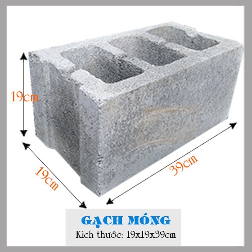 Gạch Block móng 19x19x39 - Gạch Block Thái Châu - Công Ty TNHH Sản Xuất Vật Liệu Xây Dựng Thái Châu